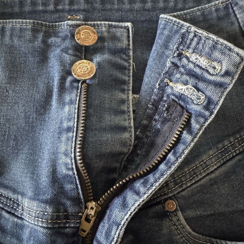 D Blues Womens High Rise Skinny Jeans  Size 28 Blue Stretch Dual Button Trendy - Picture 5 of 7